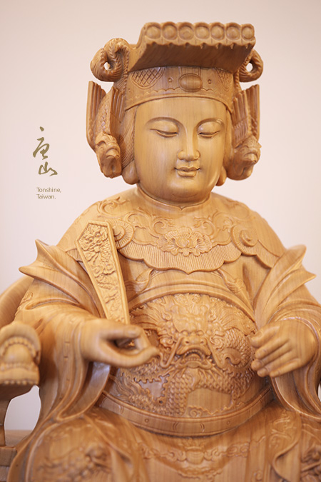 神明神像雕刻-檜木立體錦雕媽祖娘娘
