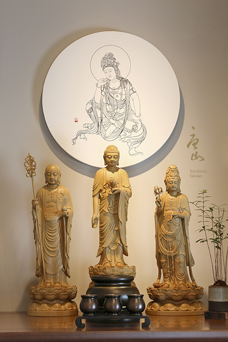 神明佛像雕刻-娑婆三聖