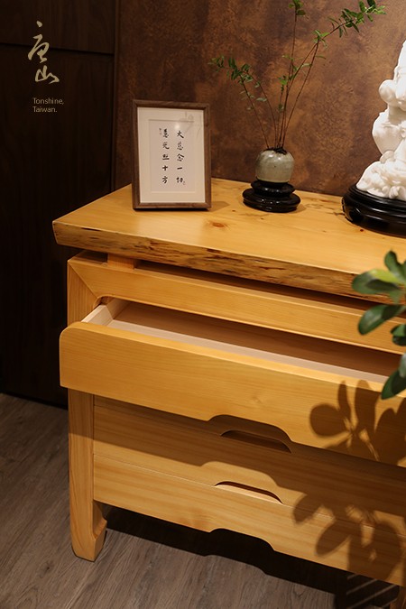 台灣檜木榫接玄關桌櫃